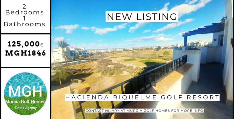 2nd Floor Modern Apartment on Hacienda Riquelme Golf Resort